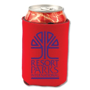 Folding Foam Can Cooler - 1 Side Imprint