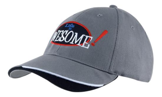 Brushed Cotton Cap with Indented Swash Visor