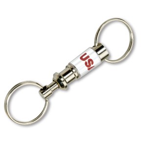 Silvertone Pull-Apart Key Tag
